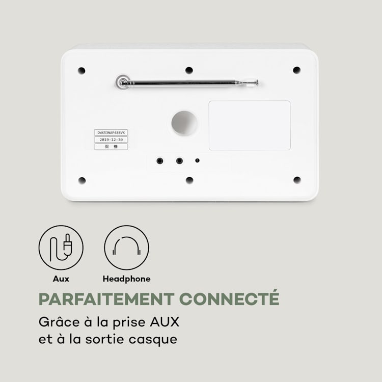 Connect Link Smart Radio IR / DAB + / FM Spotify BT écran 2.4" HCC blanc Blanc