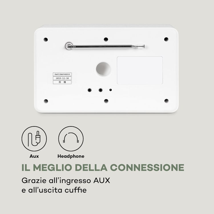 Connect Link Smart Radio IR/DAB+/FM Spotify BT Display HCC 2,4" bianco Bianco