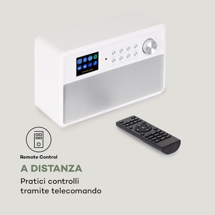 Connect Link Smart Radio IR/DAB+/FM Spotify BT Display HCC 2,4" bianco Bianco