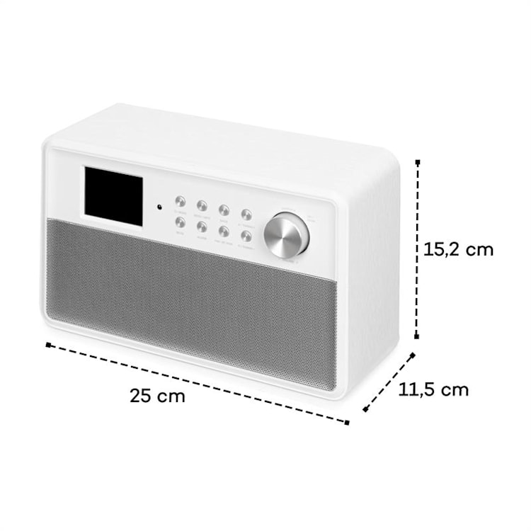 Connect Link Smart Rádio IR/DAB+/UKW Spotify BT Display HCC de 2,4" Branco Branco