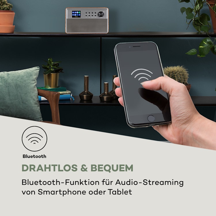 Connect Link Smart Radio IR/DAB+/UKW Spotify BT 2,4" HCC Display Braun
