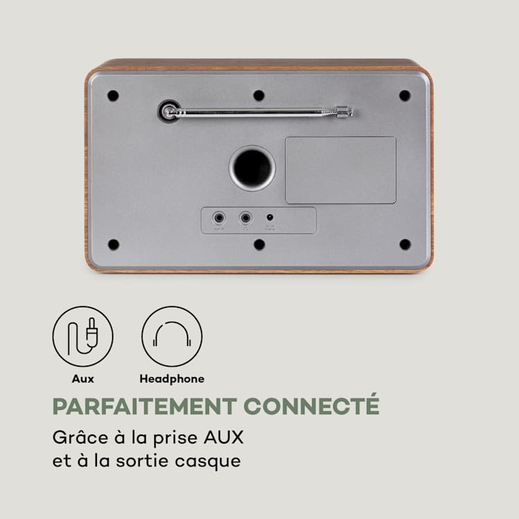 Connect Link Smart Radio IR / DAB + / FM Spotify BT écran 2.4" HCC bois Brun
