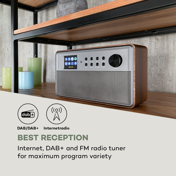 Connect Link Smart Radio IR / DAB + / FM Spotify BT 2.4" HCC Display Wood Brown