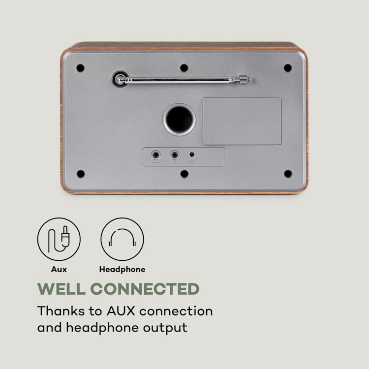Connect Link Smart Radio IR / DAB + / FM Spotify BT 2.4" HCC Display Wood Brown