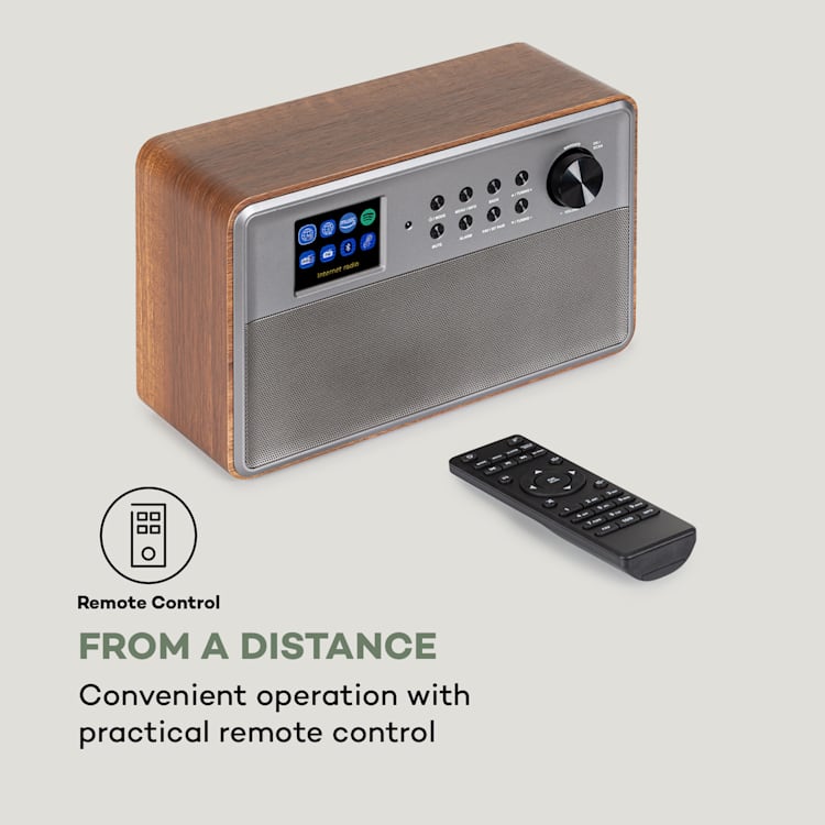 Connect Link Smart Radio IR / DAB + / FM Spotify BT 2.4" HCC Display Wood Brown