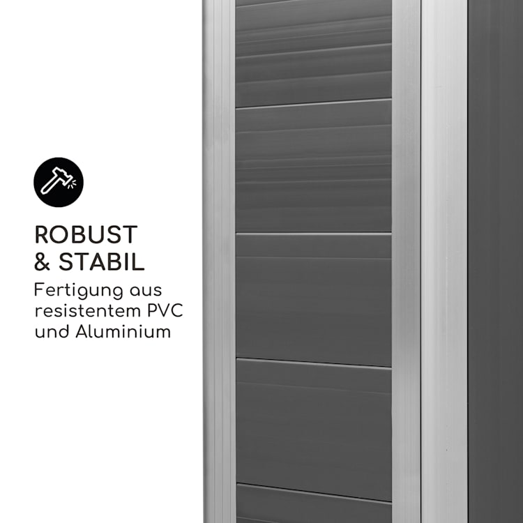 Schatzkammer Gartenschuppen UV-Schutz PVC Schloss Seitenfenster grau