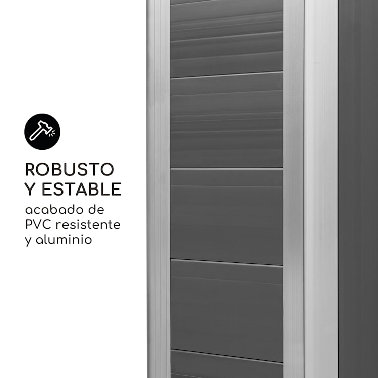 Schatzkammer Caseta de jardín Protección contra los rayos ultravioleta PVC Castilla Ventana lateral Gris