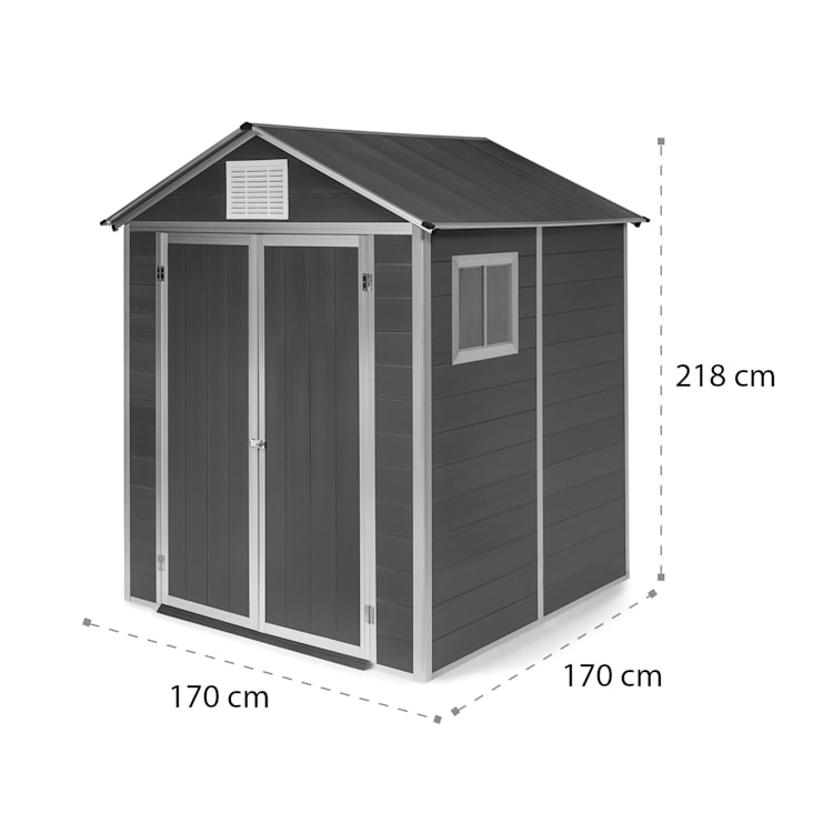 Schatzkammer Gartenschuppen UV-Schutz PVC Schloss Seitenfenster grau