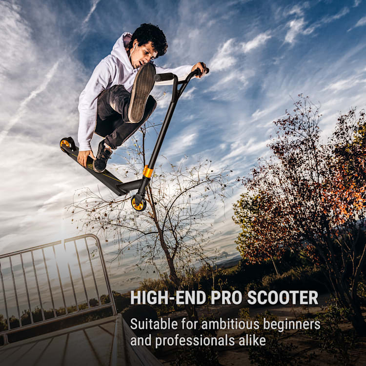 Stuntz kickscooter aluminium PU-wielen ABEC 7 kogellagers goud