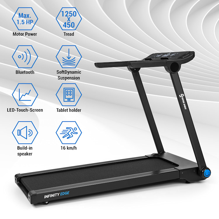 Infinity Edge loopband 1,1 kW bluetooth led touch screen zwart