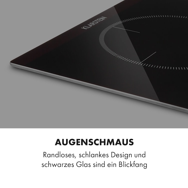 Kochheld Doppel-Induktionskochfeld 2900W Dreh-Regler Glas schwarz 2