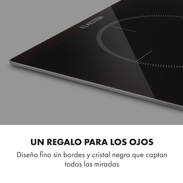 Kochheld Doppel Cocina de inducción de 2900W con perillas y vidrio negro 2
