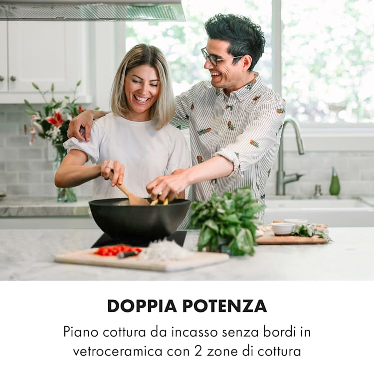 Kochheld Piano Cottura a Induzione Doppio 2900W Manopola Vetro nero 2