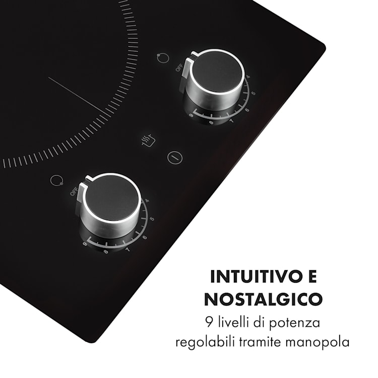 Kochheld Piano Cottura a Induzione Doppio 2900W Manopola Vetro nero 2