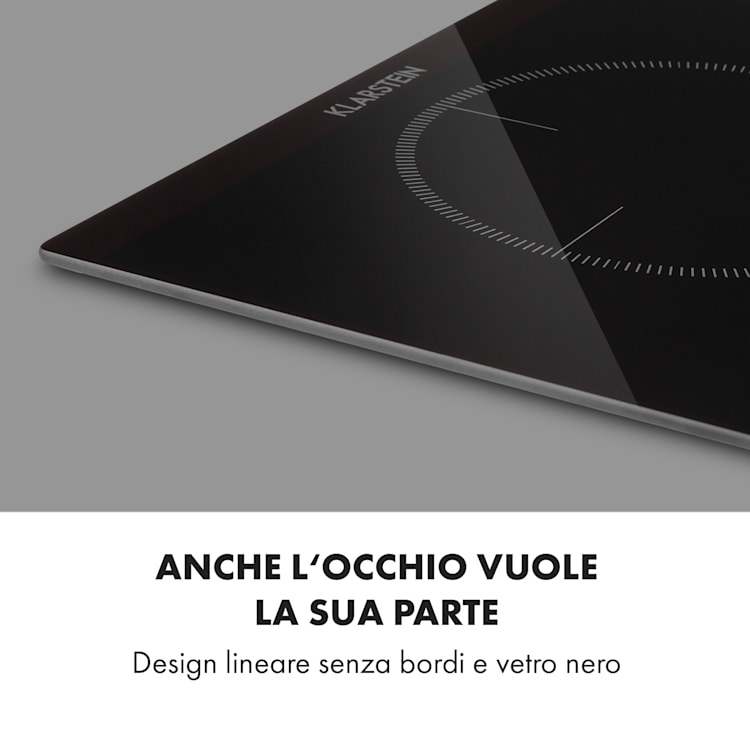 Kochheld Piano Cottura a Induzione Doppio 2900W Manopola Vetro nero 2