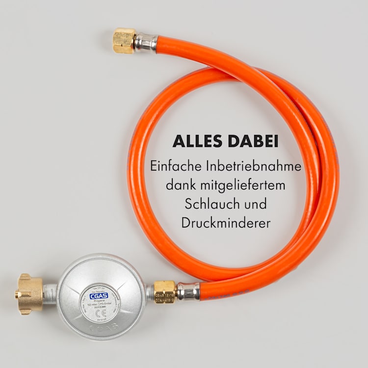 Alchemist 5 Zonen Gaskochfeld Aluminium-Brenner Glaskeramik schwarz 5