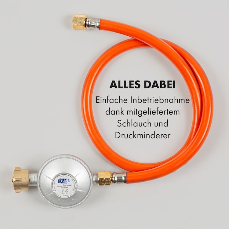 Goldflame 5 Gaskochfeld 5-flammig Messing-Brenner Glaskeramik schwarz 5