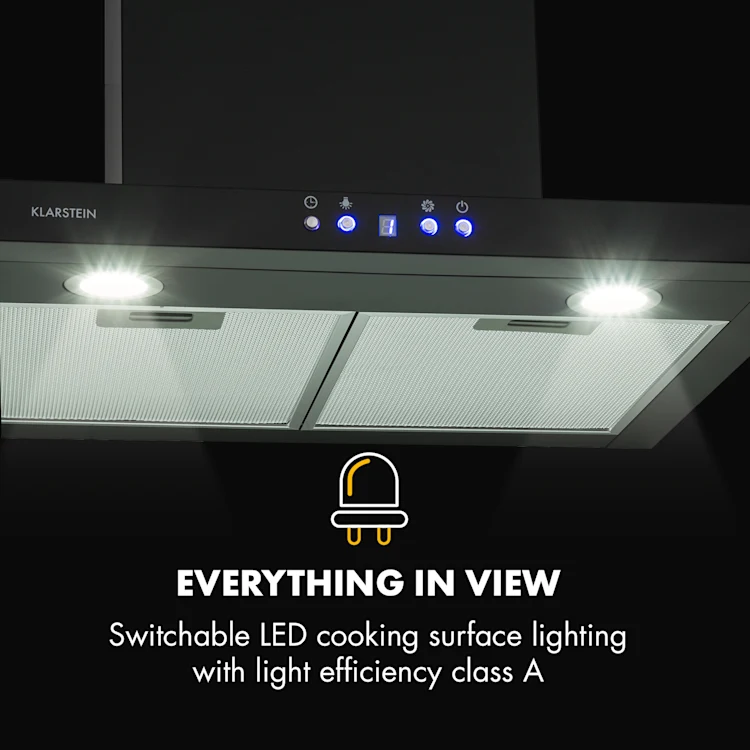 Limelight Cooker Extractor Hood 60cm Wall Hood 600m³ / h Black 60 cm | Black