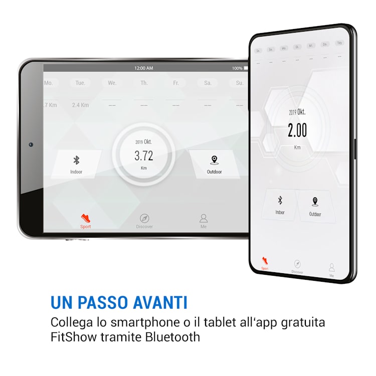 Galaxy Step Ministepper Superficie Premium Display LCD App blu