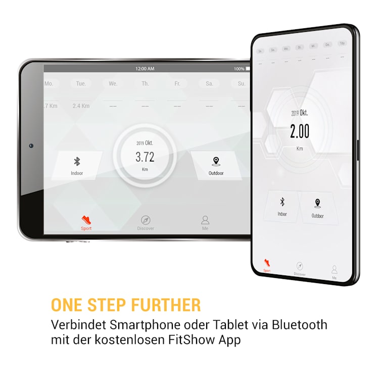 Galaxy Step Ministepper Superficie Premium Display LCD App arancione