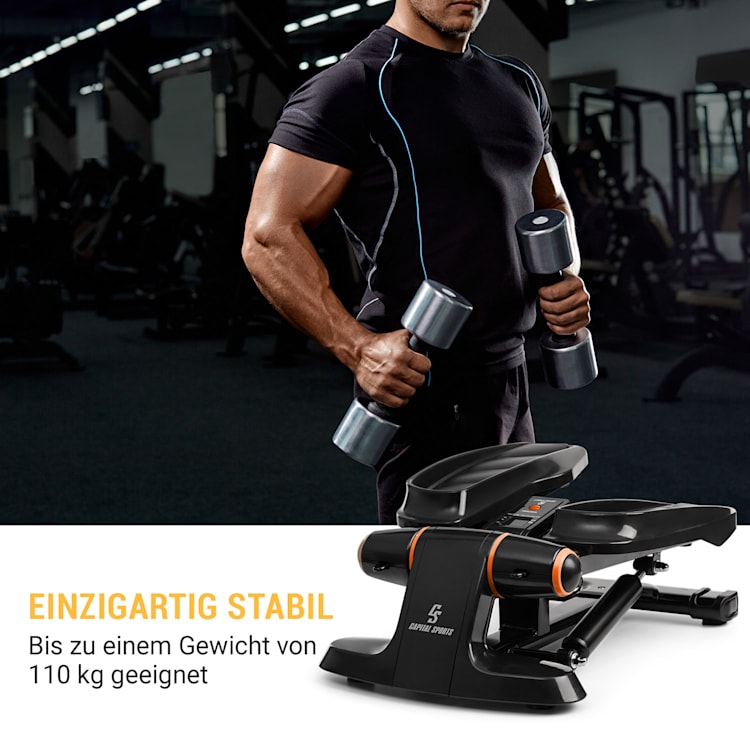 Galaxy Step Ministepper Superficie Premium Display LCD App arancione