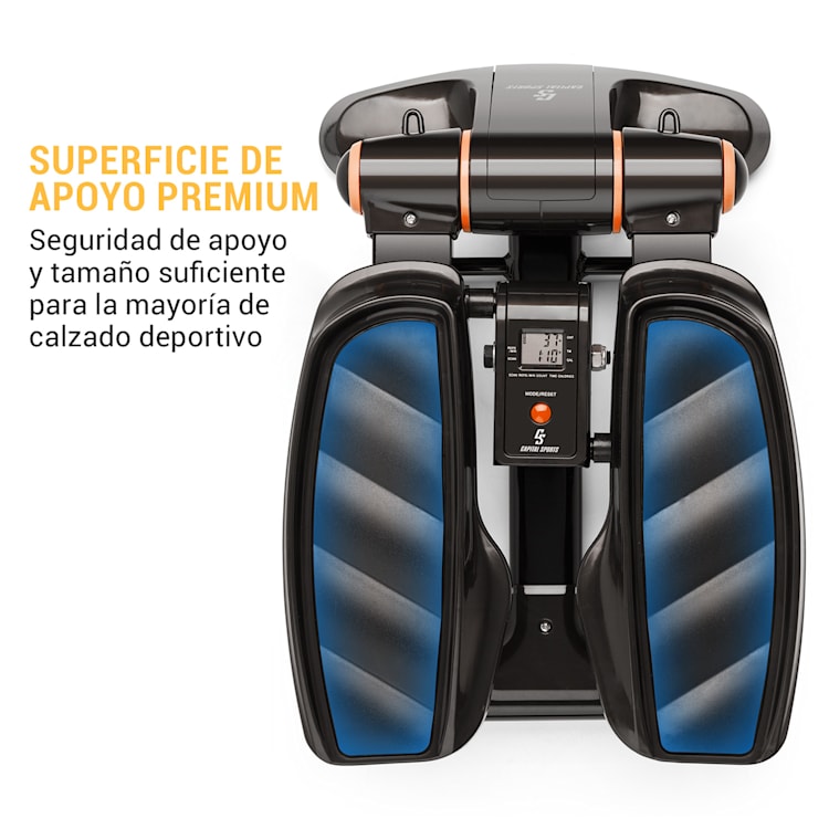 Galaxy Step Mini stepper superficie de pisada premium pantalla LCD color naranja Naranja