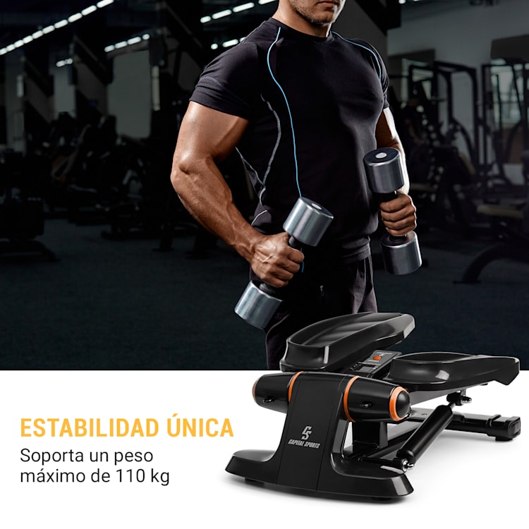 Galaxy Step Mini stepper superficie de pisada premium pantalla LCD color naranja Naranja