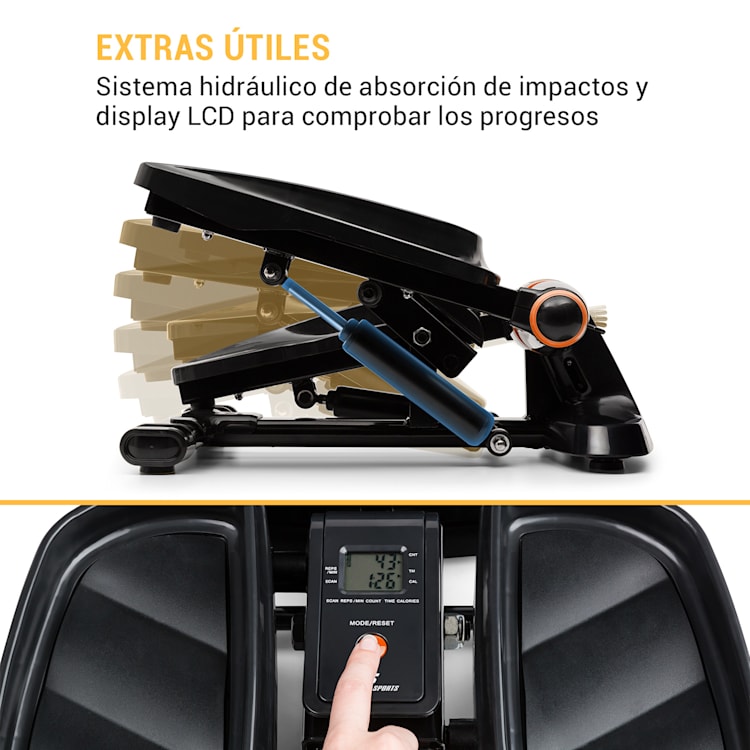 Galaxy Step Mini stepper superficie de pisada premium pantalla LCD color naranja Naranja