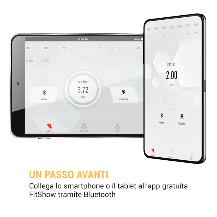 Galaxy Step Ministepper Superficie Premium Display LCD App arancione
