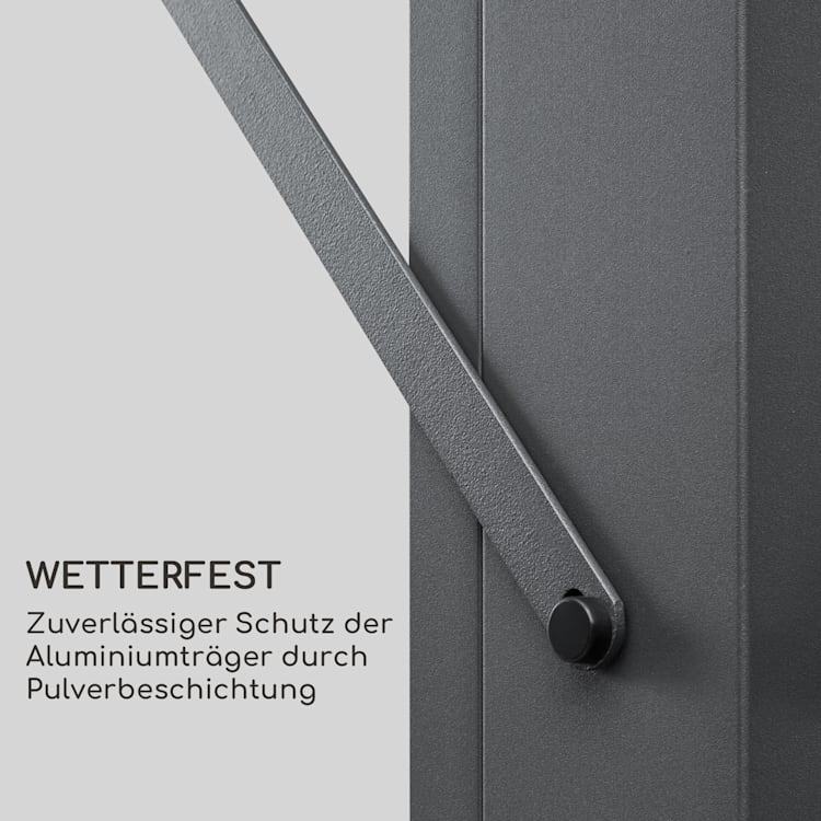 Pantheon Cortina Solid Sky Pergola Vordach 3x3m Polycarbonat Vorhänge
