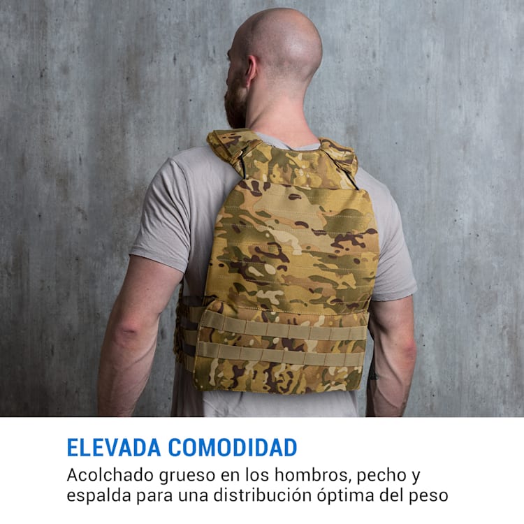 Battlevest 2.0 Chaleco lastrado 2 pesas de 8,75 lbs Camuflaje Incluye 2 discos de pesas | Multi