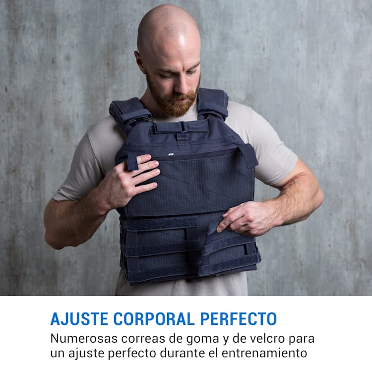 Battlevest 2.0 Chaleco lastrado 2x2 Pesas 5,75 & 8,75 lbs Azul Incluye 4 discos de pesas | Azul Porcelana