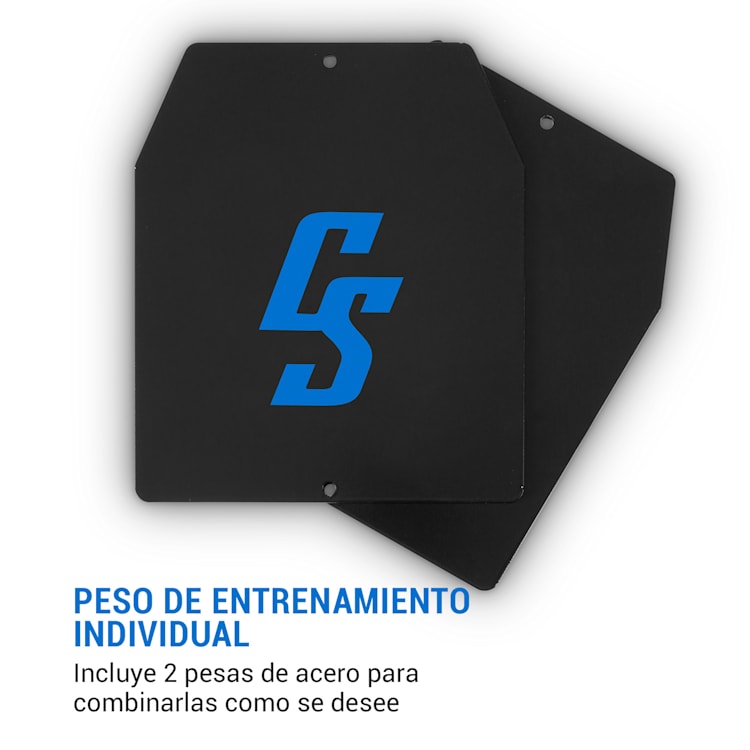 Battlevest 2.0 Chaleco lastrado 2 pesas de 8,75 lbs Azul Incluye 2 discos de pesas | Azul Porcelana