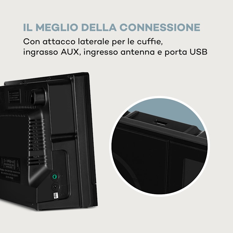 Connect Vertical Web Radio 2x5 W RMS CD IR/FM/DAB+ Spotify BT nero Nero