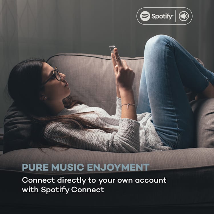 Connect Vertical, radio internetowe, 2x5W RMS, CD, IR/FM/DAB+, Spotify, BT, czarne
