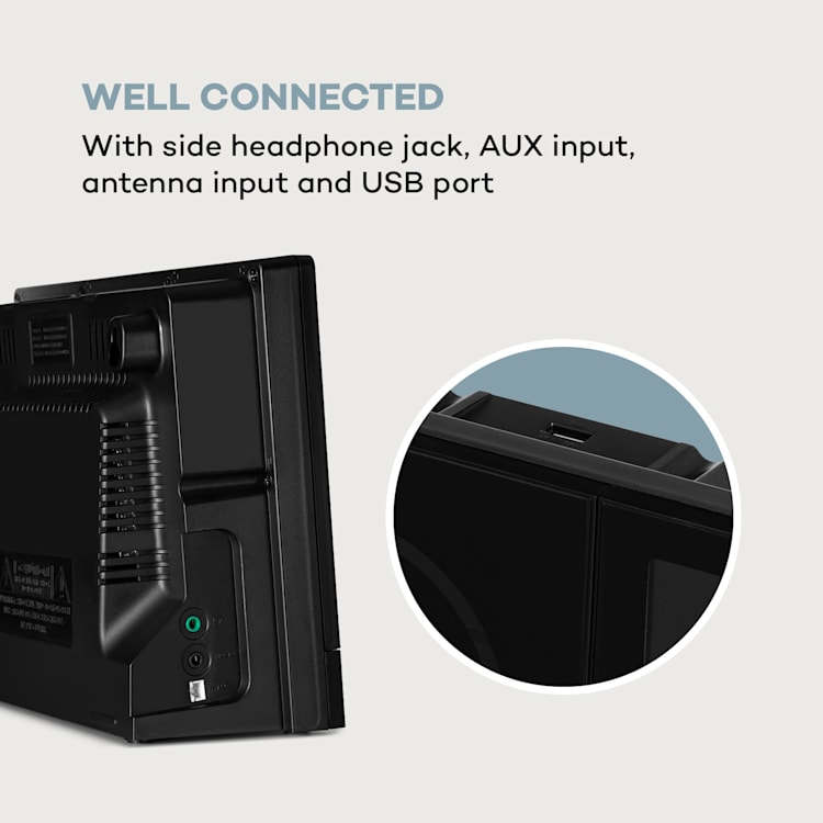 Connect Vertical, radio internetowe, 2x5W RMS, CD, IR/FM/DAB+, Spotify, BT, czarne