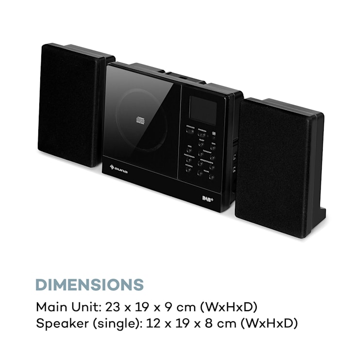 Connect Vertical, radio internetowe, 2x5W RMS, CD, IR/FM/DAB+, Spotify, BT, czarne