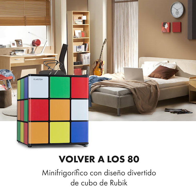 Frigorífico Solve minibar 48 litros diseño cubo Rubik