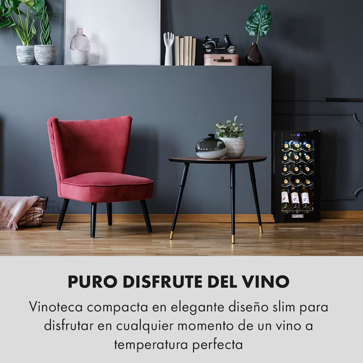 Shiraz 15 Slim Uno Vinoteca 44l panel de control táctil de 5 a 18 °C