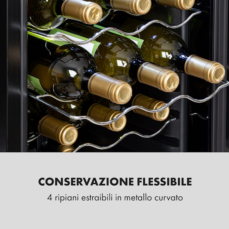 Shiraz 15 Slim Uno - Frigorifero per vini, 44 l, pannello di controllo touch, 5-18°C