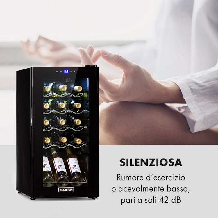 Shiraz 15 Slim Uno - Frigorifero per vini, 44 l, pannello di controllo touch, 5-18°C