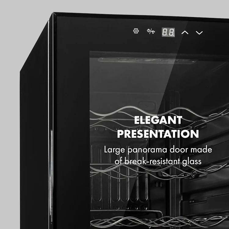 Shiraz 18 Uno wine refrigerator 50l 18Fl Touch control panel 5-18°C 18 bottles | 1 cooling zone | Black