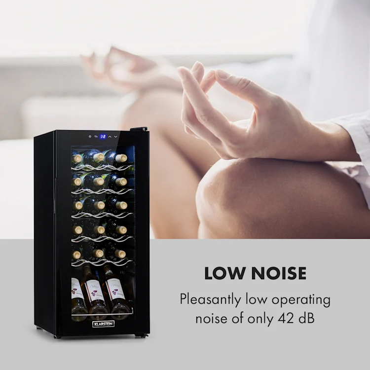 Shiraz 18 Uno wine refrigerator 50l 18Fl Touch control panel 5-18°C 18 bottles | 1 cooling zone | Black