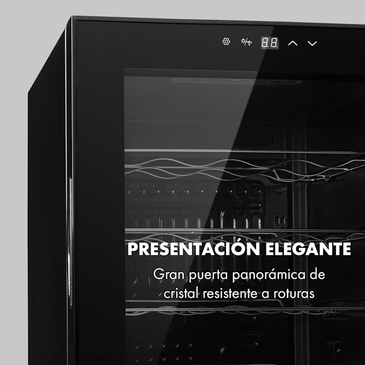 Shiraz 24 Uno Vinoteca 63L 24 botellas panel de control táctil de 5 a 18 °C 24 botellas | 1 zona de refrigeración | Negro