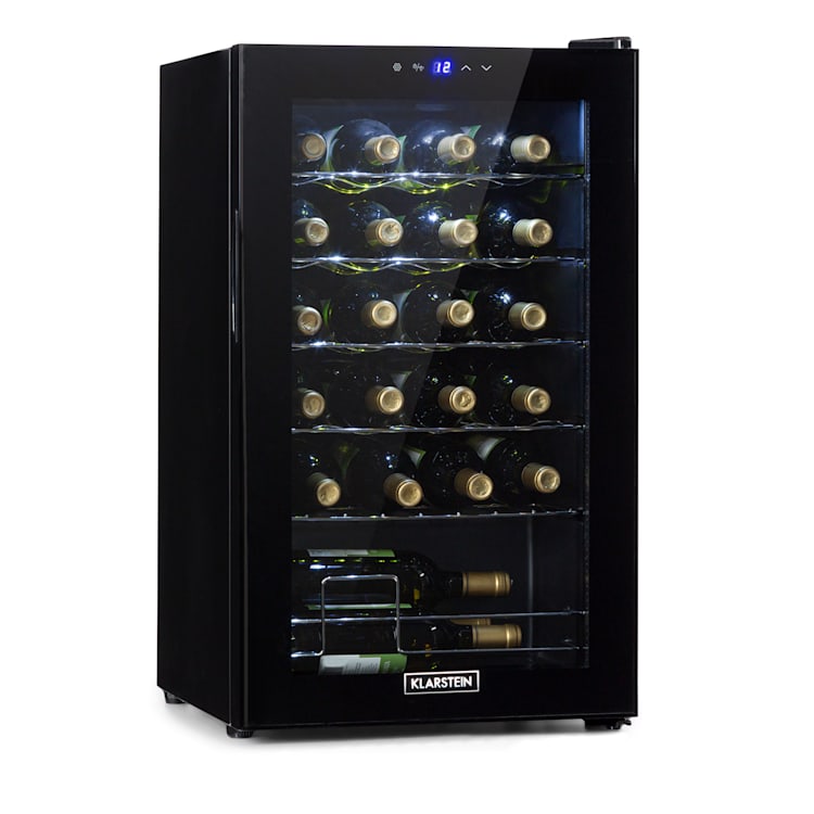 Shiraz 24 Uno, охладител за вино, 67 л, 24 бутилки, сензорен, 5 - 18 °C, черен 24_bottles | 1 | Черно