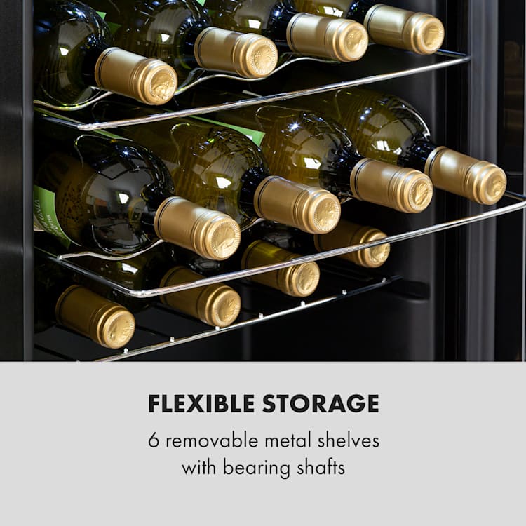 Shiraz 28 Uno, chladnička na víno, 74l , 28fl, dotykový ovládací panel, 5-18°C 28_bottles | 1 chladiaca zóna | Čierna