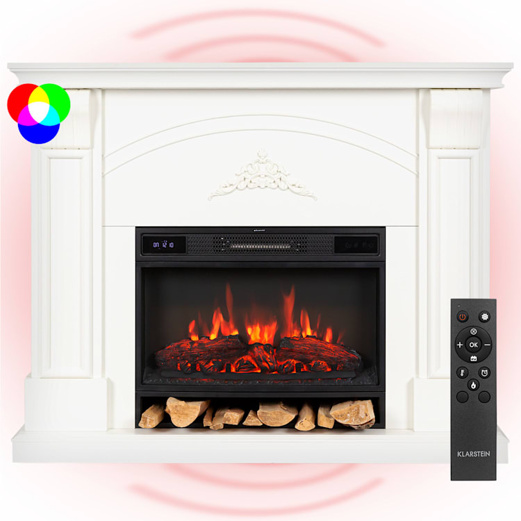 Vulsini Dawn, elektrický krb, 1900 W, LED technologie, dálkové ovládání Chassis in cottage style | Bílá