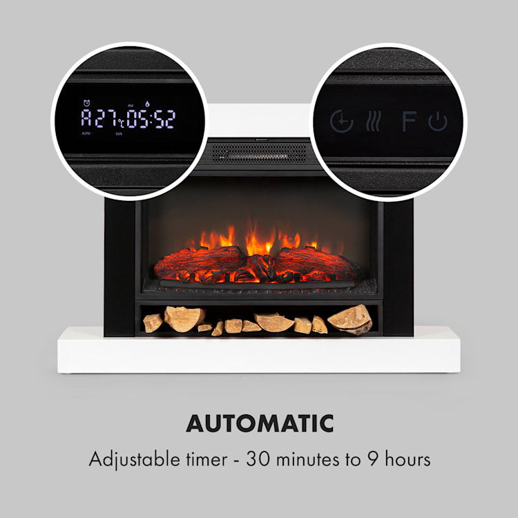 Vulsini Hideaway Cheminée électrique 1900 W Technologie LED Télécommande
