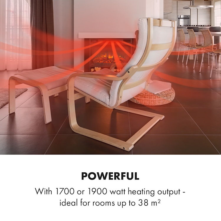 Vulsini Hideaway Cheminée électrique 1900 W Technologie LED Télécommande
