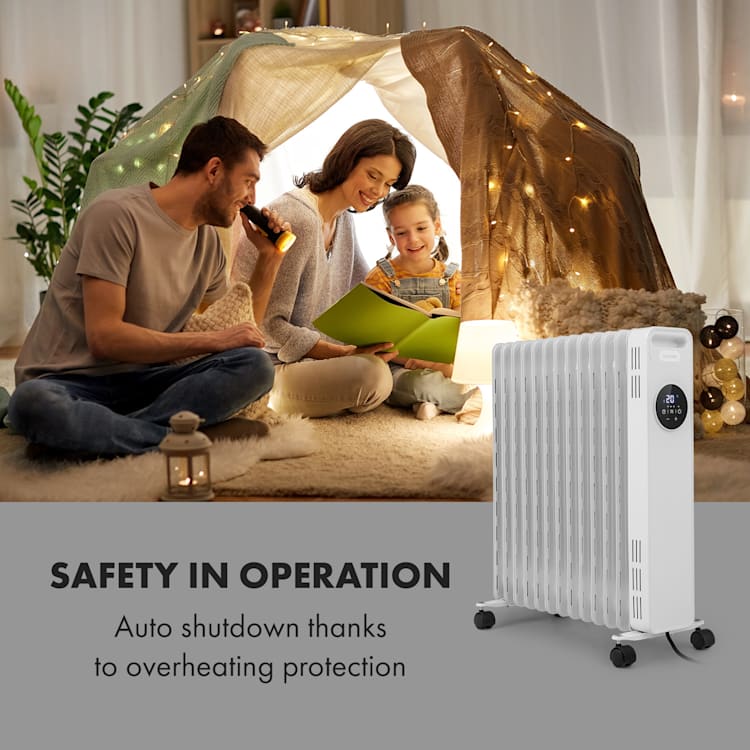 Thermaxx Heatstream, маслен радиатор, 2500 W, 5 - 35 ° C, 24 часа таймер, бял Бял